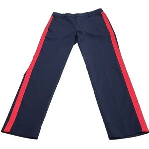 Navy Blue Red Stripe Banana Republic Avery Pants Women Military Costume Sz 6